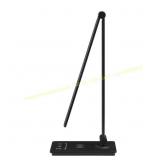 HB 15in. Black Wireless Charging Indoor Table Lamp