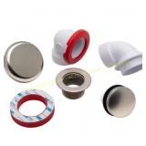 Oatey PVC Bath Waste Drain Kit Brushed Nickel