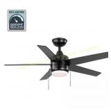 Hampton Bay 44 in. Black Ceiling Fan w/ Light Kit