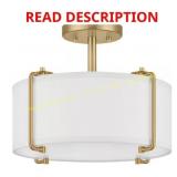 Brookley 14 in. 2-Light Semi-Flush Mount