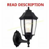Hampton Bay 14.37 in. Black Outdoor Wall Light