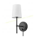 Hampton Bay Ridgeway 1-Light Matte Black Sconce