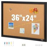 VEVOR 36x24in. Cork Bulletin Board, Office Use