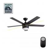 Home Decorators Black 52 in. Fan w/ LED