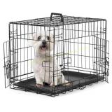 Sweetcrispy 24 Inch Double Door Dog Crate