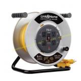 Link2Home 75ft 12/3 Extension Cord w/ Storage Reel