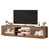 Rustic Oak TV Stand for 75-inch TV, 70-inch