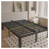 Full Size 14 Inch Black Metal Bed Frame