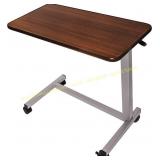 Vaunn Adjustable Overbed Table with Wheels