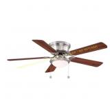 Hampton Bay Hugger 52in. LED Nickel Fan