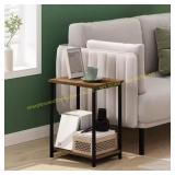 15.2 in. Amber Pine Wood End Table Frame