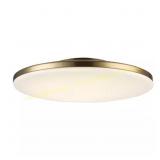 Monteaux 13 in. Brass LED Semi-Flush Ceiling Light