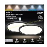 Feit EDGELIT 1.4x11x11in. Black LED Light