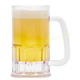 4ct Shatter-Resistant Plastic Beer Mug, 12 oz