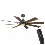HDC Makenna 60 in. White Color Changing LED Fan