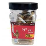 Apollo 1/2 in. Brass PEX Barb Ball Valve Jar