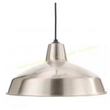 Hampton Bay Brushed Nickel Barn Light Pendant