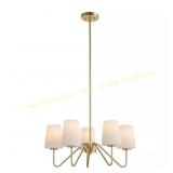 Hampton Bay Anaya 5-Light Gold Chandelier w/Shades