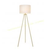 Hampton Bay 58 in. Gold Tripod Floor Lamp w/ Shade