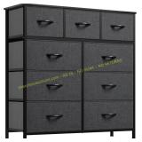 YITAHOME Dresser with 9 Drawers, Black Grey