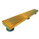 RELN 24 in. Gold Linear Shower Drain, Square Cover