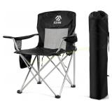Elevon Portable Folding Camping Chair, Black