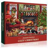 PICKFORU 1000 Piece Christmas Puzzle Adults
