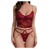 Size XL NIUIY Sexy Bra & Panty Set Lace Lingerie