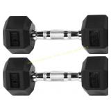 2pk. Signature Fitness 10lb. Hex Dumbbell