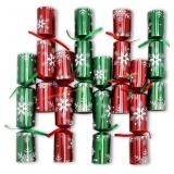8 Pack Christmas Party Crackers Snowflake