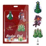 2 Ct. Tian Zhun Christmas Badge Reel Acrylic Clips