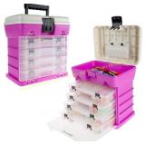 Wakeman Tool Box - 4 Drawer, 19 Compartment (Pink)