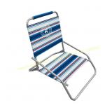 Caribbean Joe Galvanized Silver Foldable Chair