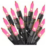 100 Bulb Prextex Christmas Lights, Pink