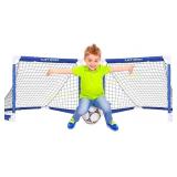 Kids Soccer Goal Set, Indoor/Outdoor, Blue