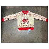 Men s Size S Ugly Christmas Sweater, Santa Bike