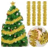 Gold Christmas Tinsel Garland 3"x39