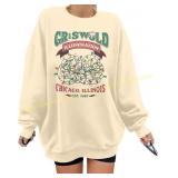 Size L HEBBE Funny Xmas Sweatshirt for Women