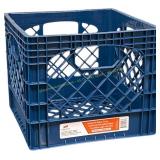 16QT Heavy-Duty Blue Plastic Milk Crate