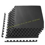 Puzzle Exercise Mat, 24 Sq Ft, Black