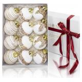 12pc. heejoonay 3.5in. Satin Xmas Balls