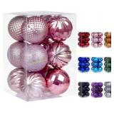 12 Pack Dohance Christmas Balls Ornaments, Pink