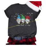 Mousya Xl Everything is Fine Christmas Tee Top