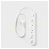 Heyday  5 Outlet Power Strip 3ft. Cord, White