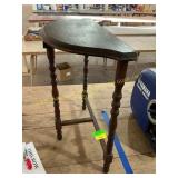 Half round end table