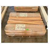 Pallet of 45 in red oak trim boards