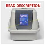 Enclosed Cat Litter Box - Gray - XL