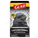 Glad ForceFlex Trash Bags - 30 Gal - 34ct