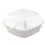 Dart White Foam Hinged Lid Containers 500pk