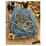 Baby gates, water hose, one man ice shack